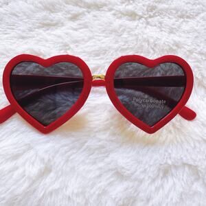 Pixie Red Girl Heart-shape Sunglasses